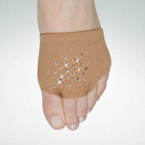 Angelo Luzio 601A Adult Size 10-12 (Fits 8-9) Jazzy Tan Rhinestone Sole Saver